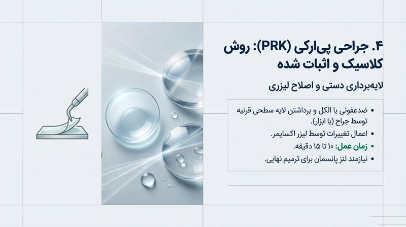 درمان نزدیک بینی با جراحی پی آر کی
