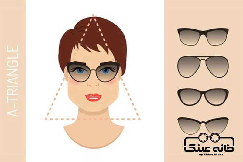 فرم مثلثی شکل صورت زنانه